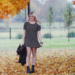 Striped shift dress